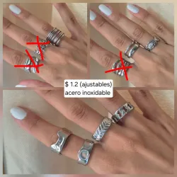 Anillos plateados