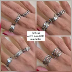 Anillos plateados