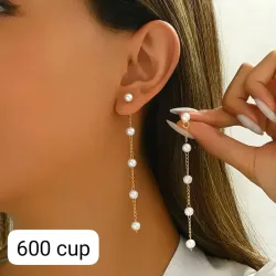 Pendientes de perlas colgantes