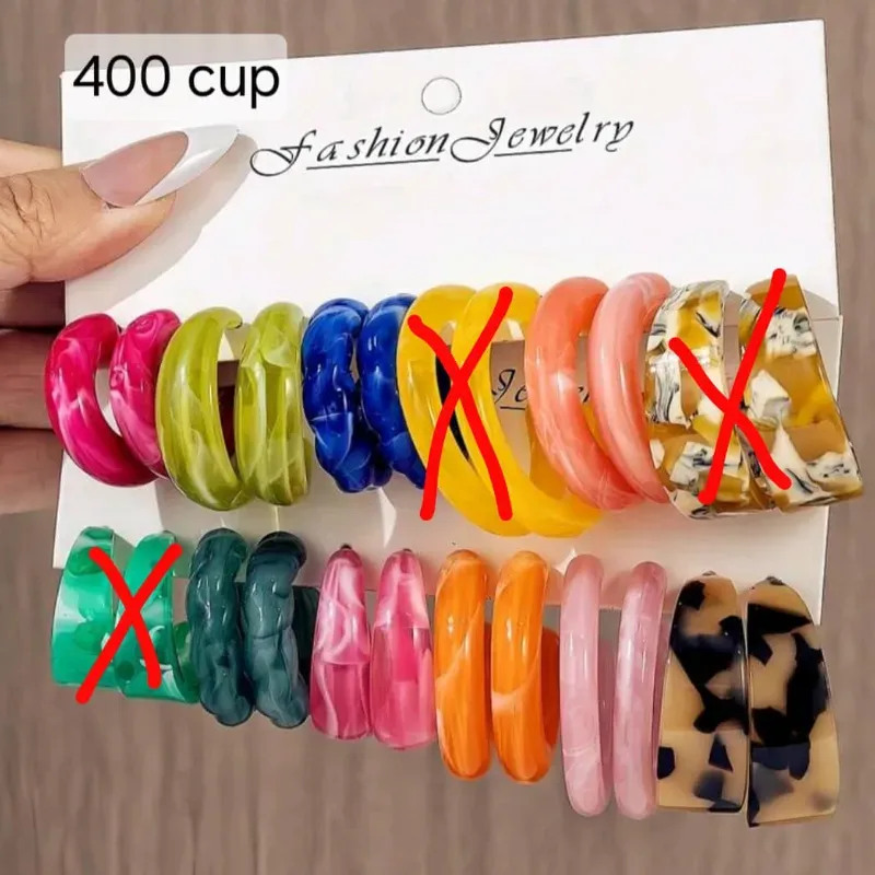 Pendientes de resina