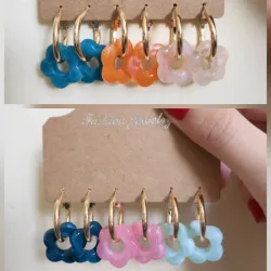 Pendientes flores