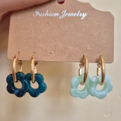 Pendientes flores