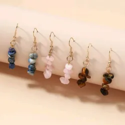 Pendientes piedras de cuarzo