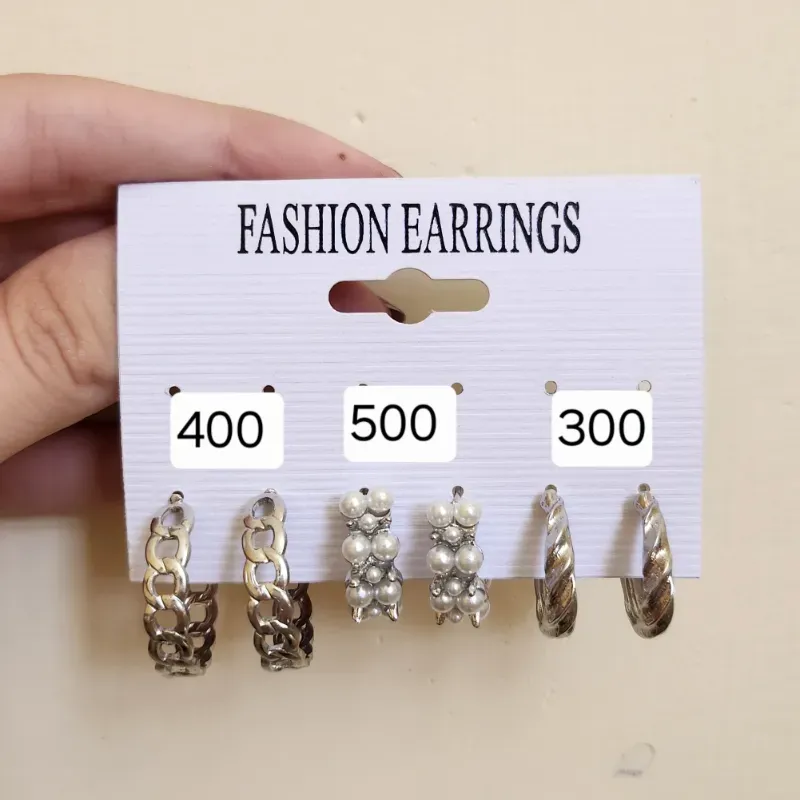 Pendientes plateados