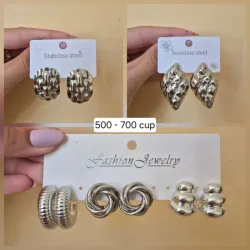 Pendientes plateados