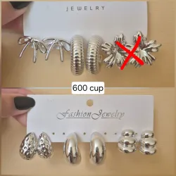 Pendientes plateados