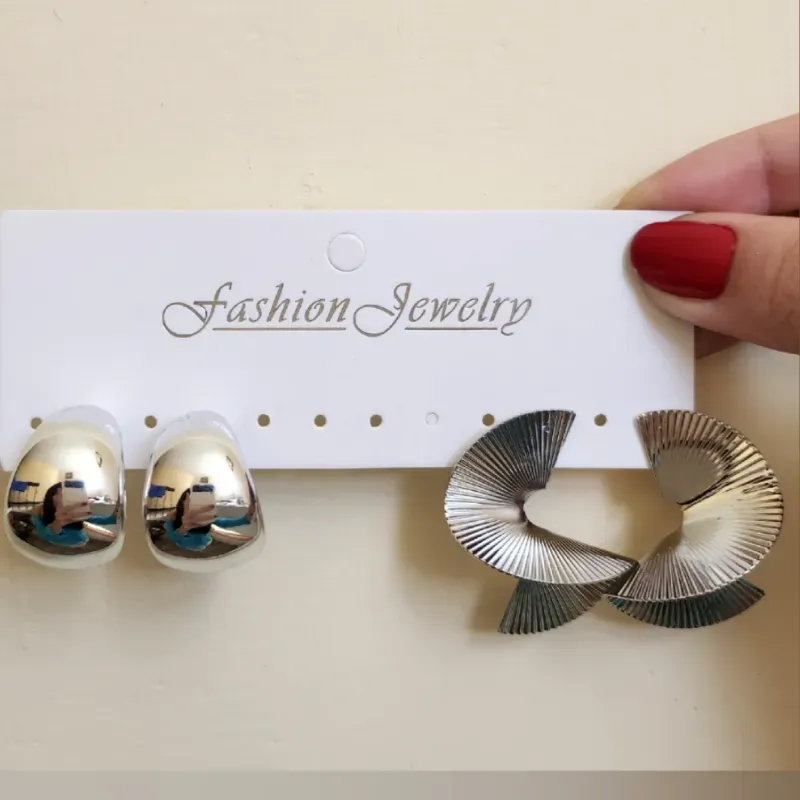 Pendientes plateados