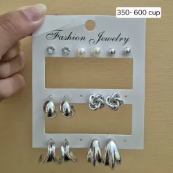 Pendientes plateados