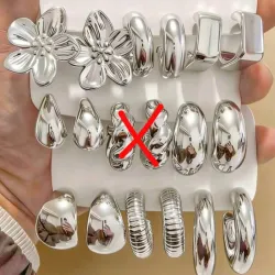 Pendientes plateados