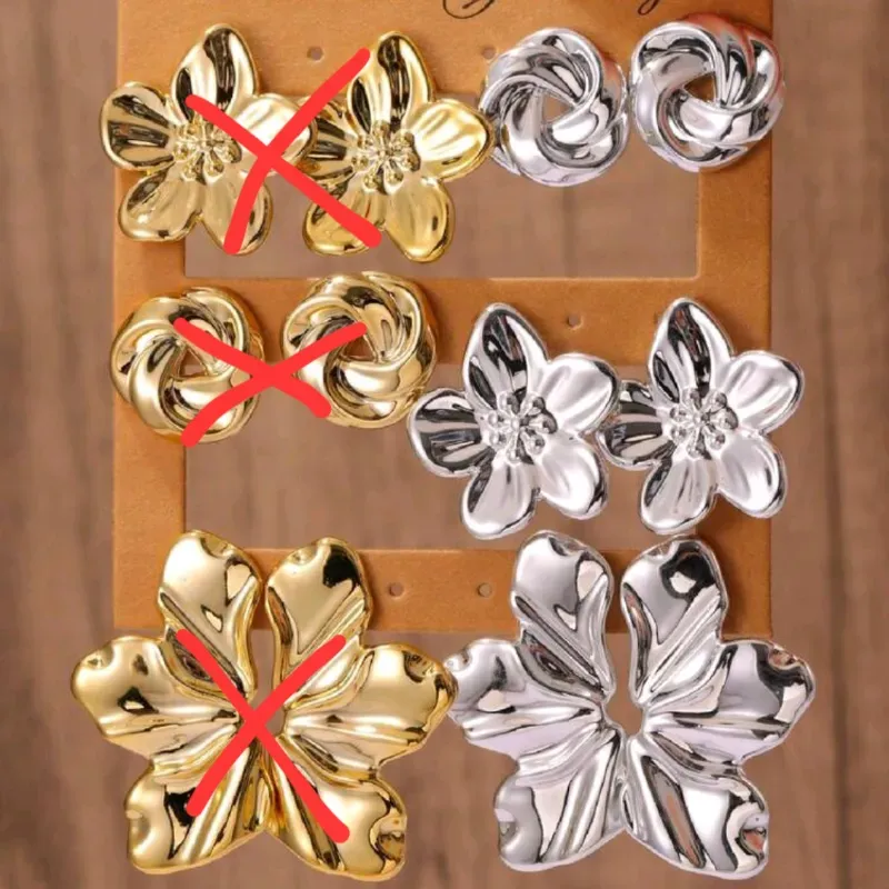 Pendientes plateados