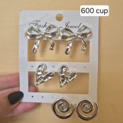 Pendientes plateados