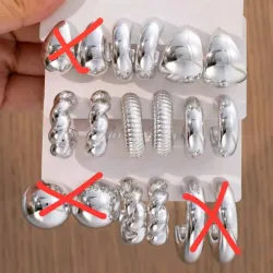 Pendientes plateados