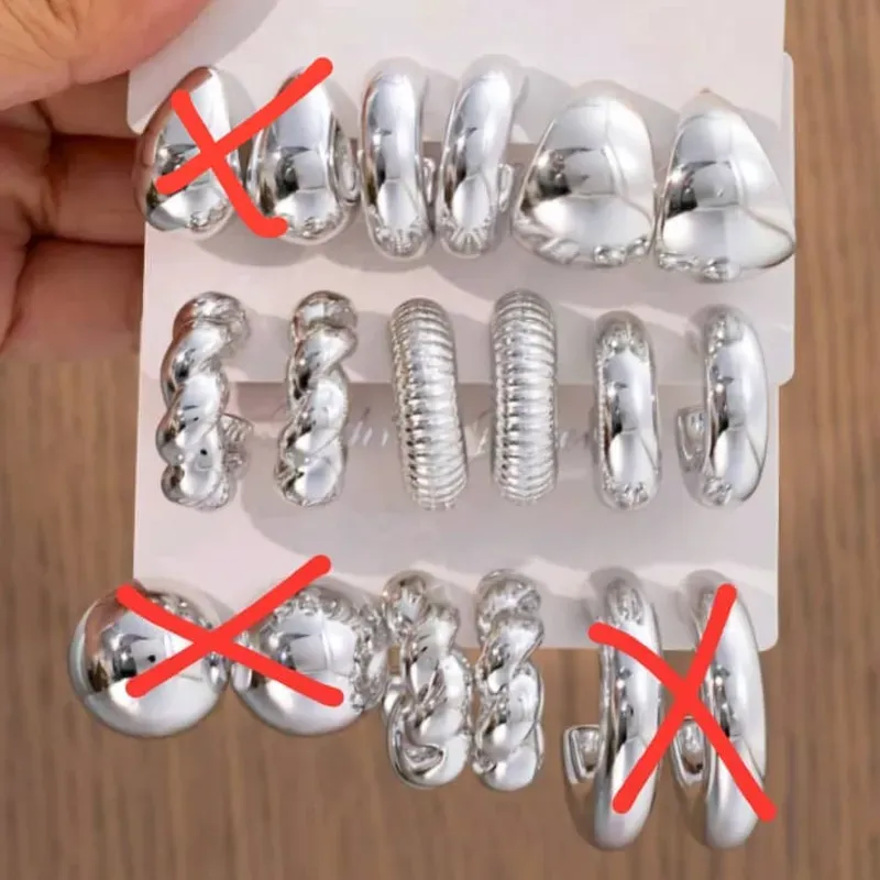 Pendientes plateados