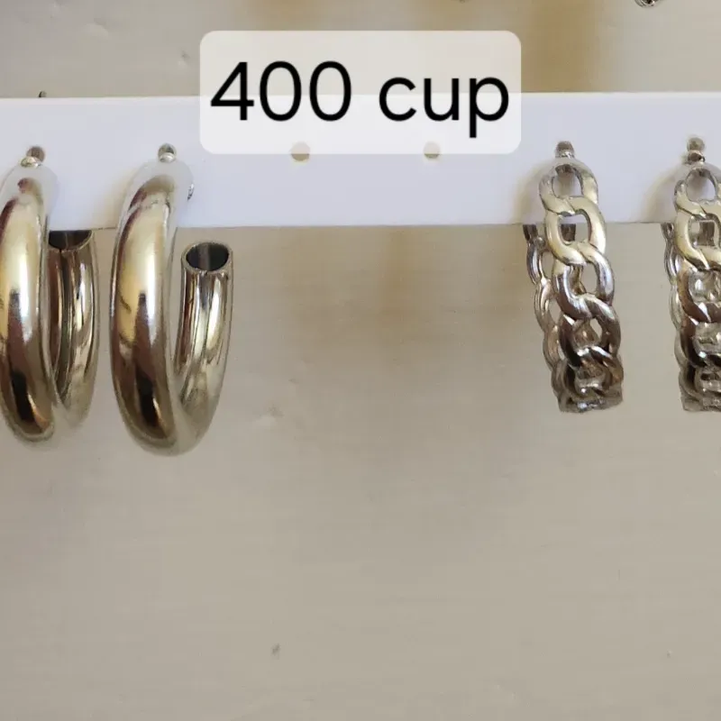 Pendientes plateados