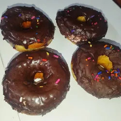 Donas cobertura de chocolate