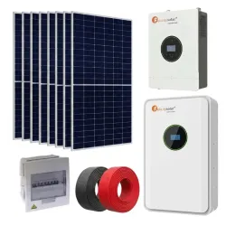 Sistema fotovoltaico de 5kW 110V de alta frecuencia con 2.44kWp en paneles solares y 5kWh en acumulación