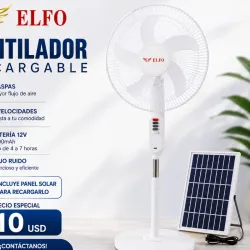 Ventilador de pedestal 16" recargable