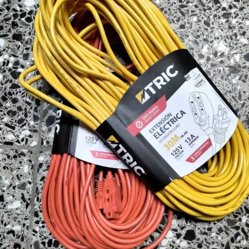 Extensión Eléctrica Tric de 30 metros y 3 tomas
