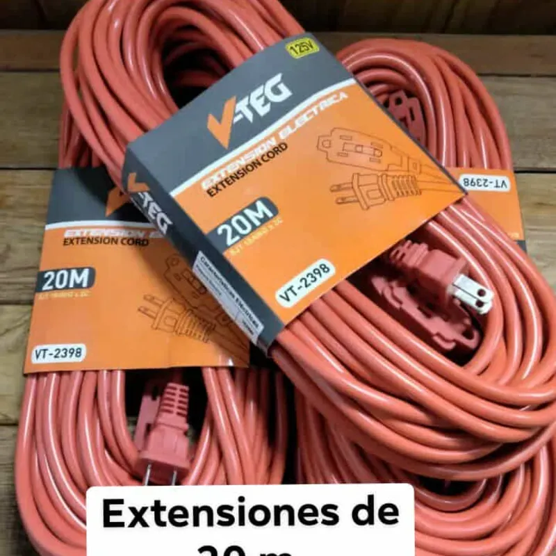 Extensiones de 20m V-TEG de 3 tomas, extra fuertes 