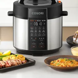 COSORI Olla a presión de 6 cuartos de galón, acero inoxidable, olla múltiple 9 en 1, 12 características de seguridad