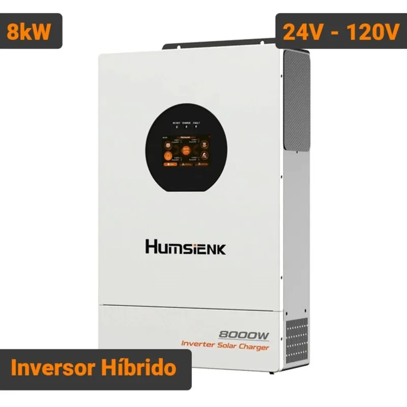 Inversor Solar Híbrido Humsienk 8kW 48V 110/120V Dual MPPT