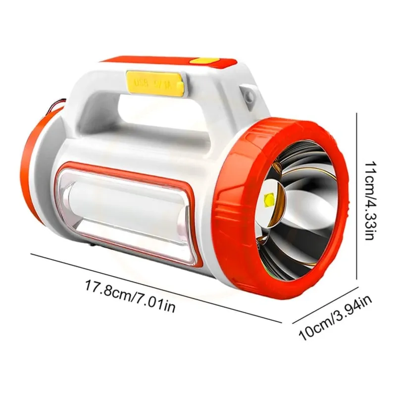 Lampara portable solar D5158. 2000 mAh. Rojo