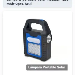 🌑💡 Lámpara portable solar R300SL — 1200 mAh x2 (Color Azul)