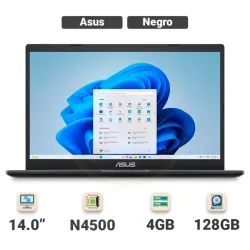 Laptop ASUS VivoBook Go 14 14.0'' FHD Intel Celeron N4500 4GB RAM 128GB eMMC Almacenamiento (Modelo: E410KA) - Negro ( Nuevo )