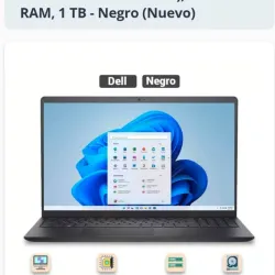 💻 Laptop Dell 15.6” Táctil 2K / Intel Core i7 / 16GB RAM / 1TB SSD (Nueva)