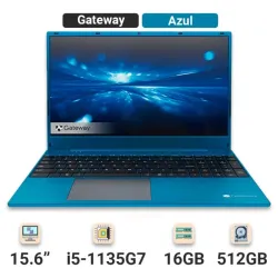 Laptop Gateway Gwtn141-10Bl 14.1" Fhd I5-1135G7 16Gb Ram 512Gb Ssd Win 11 O 10 Azul ( Grado A )