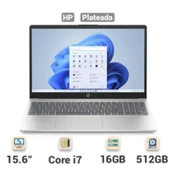 Laptop HP - 15.6" Full HD Táctil, Intel Core i7 1355U (Modelo: 15-fd0127dx) 16GB Ram, 512GB SSD - Plateada (Nuevo)