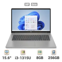 Laptop HP 15.6'' Táctil Intel Core i3-1315U 8GB RAM 256GB SSD Almacenamiento (Modelo: 15-fd0123dx) - Gris ( Nuevo )