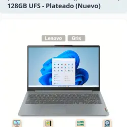 💻 Laptop Lenovo IdeaPad Slim 3i – 15.6” FHD / Intel i3 / 8GB RAM / 128GB UFS (Nueva)