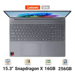 Lenovo IdeaPad Slim 3x 83N30000US Copilot+ PC 15.3" Táctil Snapdragon X 16GB RAM 256GB SSD Luna Gris