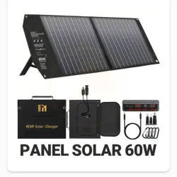 🔆 Panel Solar Portátil 60W Mesuvida (Plegable, 5 Puertos)