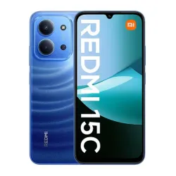 Teléfono Xiaomi Redmi 15C, 8Gb Ram + 8Gb virtual,Total 16Gb, 256Gb Almacenamiento, Con Cover, Mica y Audífonos - Azul