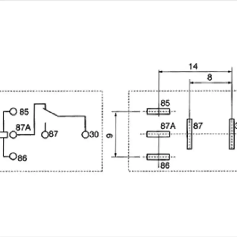 Mini relays 12V de 30A y 40A