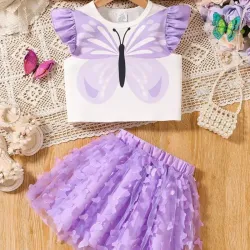 2 piezas de conjunto de verano de moda para niñas