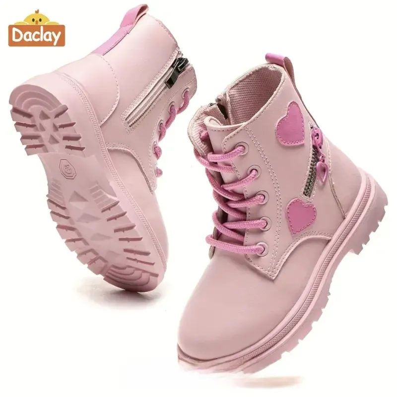 Botas de alta para niñas  Daclay, punta redonda, estilo casual y lindo