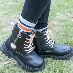 Botas de tobillo de color sólido para chicas con estilo 