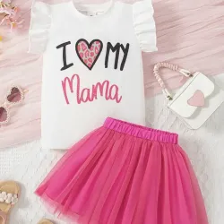 Conjunto de dos piezas para niñas de verano