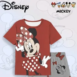 Conjunto de pijama Minnie Mouse Rojo para niñas 