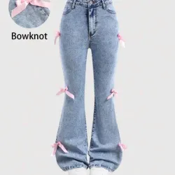 Jeans Estilosos para Niñas con Lazo 