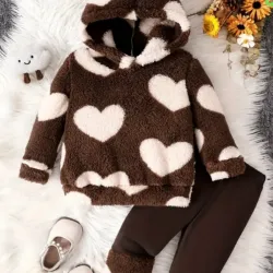 Sudadera con Capucha Forrada y Pantalones