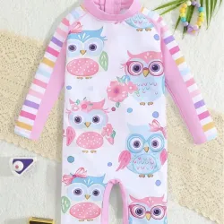Traje de Baño de Manga Larga para Niña Pequeña