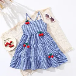 Vestido camisola fresco con detalles de cerezas