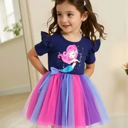Vestido de sirena para niñas pequeñas RAOSWETY 