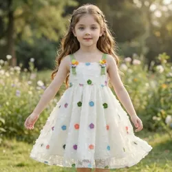 Vestido de Tirantes con detalles de Flores