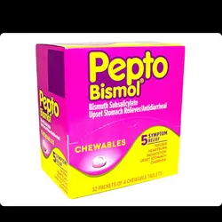 Dispensador de tabletas masticables Pepto Bismol 32×4