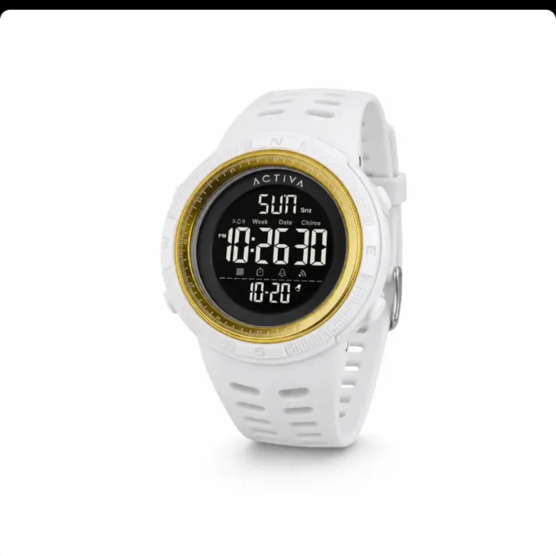 Reloj digital para hombre Activa x Invicta ACW1915-014, 50 mm blanco